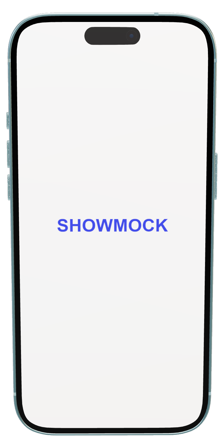 Mockup de app en iPhone